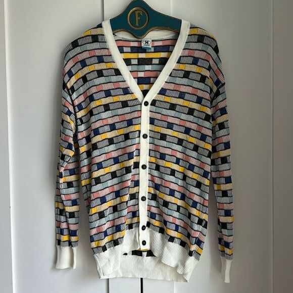 Missoni Knitted Multicolor Button Front Cardigan Sweater - M - Picture 1 of 7